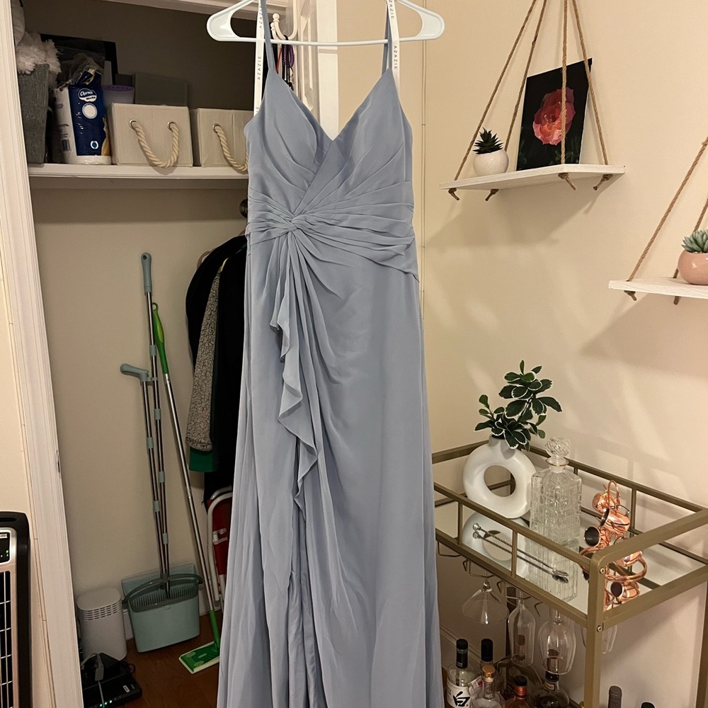 Dusty blue size A6 bridesmaids dress from Azazie. - Picture 3 of 3